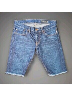 Edc Dragon Slim Fit Blue Jeans Shorts 34